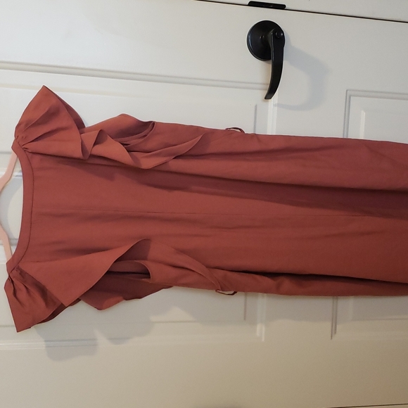 🌸H&M Women's Waist Tie Dress Sz 14 V-Neck Pullover Polyester Blend NWT🌸 - Picture 5 of 10